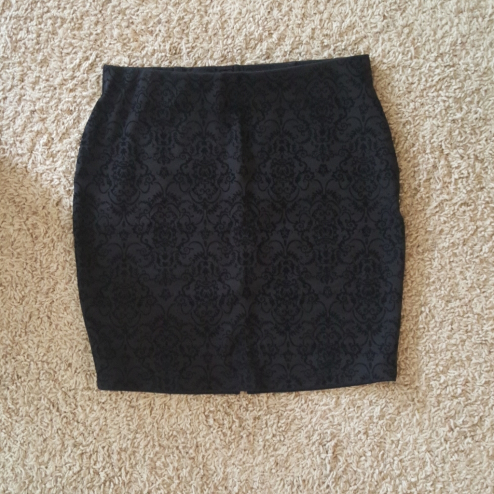 Maurices Pencil Skirt with Damask Pattern